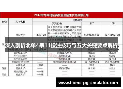 深入剖析北单4串11投注技巧与五大关键要点解析 深入剖析北单4串11投注技巧与五大关键要点解析