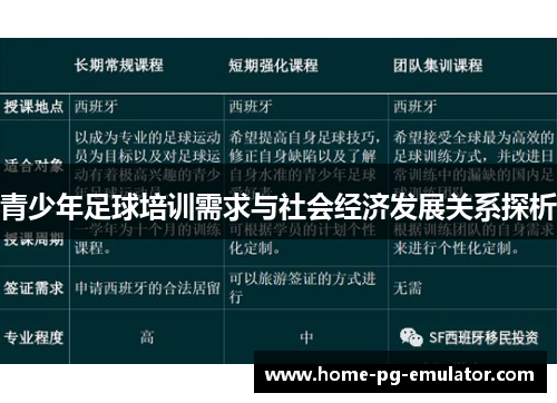 青少年足球培训需求与社会经济发展关系探析 青少年足球培训需求与社会经济发展关系探析